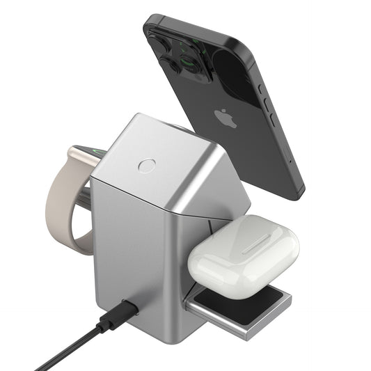 XW10 Rubik's Cube Spin Wireless Charger Strong Magnetic 15W Fast Charge 3-in-1 New Desktop Wireless Charge Cross-border